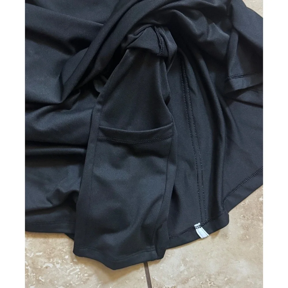 Justice Dress Girls M (10) Black White‎ Sporty Active Built-in Shorts Pocket NEW